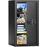 6.2 Cuft Large Fireproof Safe Box, Home Safes Water and Fireproof, Digital Fire Safe with Combination Lock, Spare Keys, Smart Alert and Mute Mode, Steel Safes for Home Ammo Money Valuables