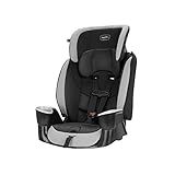 Evenflo High-Back Booster Car Seat with Harness, 22 to 110lbs, Maestro Sport, Granite Gray
