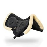 Kavallerie 3D Air-Mesh Fleece Half Pad, Impact Protection & Therapeutic Gel Padding English Saddle for Maximum Support and Stability, Best for Horses Under Saddle, Dressage, Jumping & Training