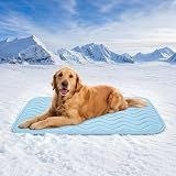 Dog Cooling Mat for Large Dogs, 40"x28" Breathable Self Cooling Crate Mat for Dogs & Cats, Portable Washable Pet Cooling Pad for Kennel, Sofa, Bed, Floor, Car Travel Indoor Outdoor Summer Use