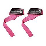Gymreapers Lifting Wrist Straps for Weightlifting, Bodybuilding, Powerlifting, Strength Training, & Deadlifts - Padded Neoprene with 18" Cotton (Pink)