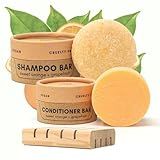Zero Waste MVMT Shampoo & Conditioner Bar Set | Sweet Orange + Grapefruit | With Travel Container and Cedar Tray | Natural Salon Quality Shampoo, Zero Waste & Plastic Free