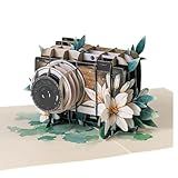 Rykamia Vintage Camera Pop Up Card - Blank & Photography Birthday & Thank You Card for Photographers - Camera Gift
