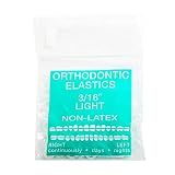 JMU Orthodontic Elastics 3/16 Light, 100 Pack Dental Rubber Bands