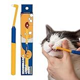 PETHROOM] Pet Toothbrush for Cats and Dogs | Round Shaped Head with Ultra Soft Bristle for Deep Cleaning Dental Care, Kitten and Small Dogs, Tartar Plaque Removal (Deep Point)