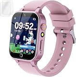 Kids Smart Watch Gift for Girls Age 5-12, 39 Games HD Touch Screen Watches with Video Camera Music Player Pedometer Flashlight 12/24 hr Educational Toys Birthday Gifts for Girls Ages 7 8 9 10