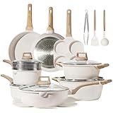 CAROTE 21pcs Pots and Pans Set, Nonstick Cookware Sets, with Egg Pan