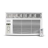 BLACK+DECKER Window Air Conditioner 10000 BTU, AC Window Unit Cools Up to 450 Square Feet, Window AC Unit with Remote Control, 3 Cooling Speeds and Fan Only Function, BD10WT6, White