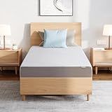 Amazon Basics Memory Foam Mattress, Soft Plush Feel, 8 Inch, Twin, White/Grey