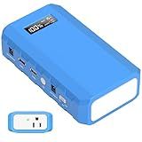 Portable Power Station with AC Outlet, Powkey 65W/110V External Battery Pack 24000mAh/88.8Wh Power Pack, Portable Power Source Supply Backup for Outdoor Tent Camping Home Blue