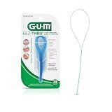 GUM EEZ-Thru Floss Threaders, Dental Flossers for Braces, Bridges, & Implants, 25 Count
