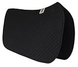 ECP Equine Comfort Products All Purpose Diamond Quilted Western Saddle Pad for Injury Prevention, Breathable, Hypoallergenic, Shock-Absorbing Cushion for Horse Comfort, Black