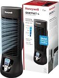 Honeywell QuietSet Personal Table Fan, Oscillating Personal Desk Fan For Bedroom with Quiet Operation, 4 Levels of Power and Sound, Black, HTF210B