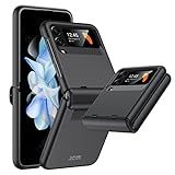 Vizvera for Samsung Galaxy Z Flip 4 Case with Hinge Protection, Flip z 4 Slim Case All-Inclusive Shockproof Volume Key Protection Wireless Charging for Galaxy Z Flip 4 5G(2022)-Matte Black