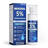 Minoxidil for Men and Women, Hair Growth Serum with Biotin, Rosemary and Batana for Hair Beard Regrowth Treatments Extra Strength Hair Loss Solution, Clinically Proven to Regrow Thicker, 60ML