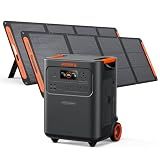 Jackery HomePower 3600 Plus Portable Power Station with 2X 200W Solar Panels, 3600W AC Output, 3584Wh LFP Solar Generator, Expandable up to 21kWh, Essential Home Backup for Home Use, Emergencies, RV