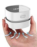 TRZLIFE Desk Vacuum Cleaner, Rechargeable and Durable Mini Desktop Vacuum with Bonus Accessories Desk Cleaner Sucks Tiny Items and Crumbs from Desktop Drawer Countertop Ideal as a White Elephant Gift