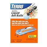 TERRO Ant Killer Bait Stations T300B - Liquid Bait to Eliminate Ants - Bait System - 12 Count Stations for Effective Indoor Ant Control