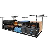 FLEXIMOUNTS 4x8 Overhead Garage Ceiling Storage Rack Organization, Black
