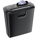 Bonsaii 8-Sheet Strip Cut Paper Shredder for Home, Shred CDs & Credit Cards