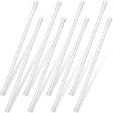 8 Pack Window Security Bar Window Lock Bar 15.7-27.6 Inch 1/2'' Diameter Adjustable Sliding Glass Door Lock Window Safety Bars with Rubber Tips Sliding Door Security Stick for Bathroom Cupboard
