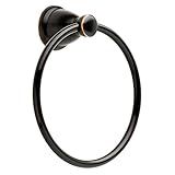 Franklin Brass Kinla (1-Pack) Hand Towel Holder Oil Rubbed Bronze Towel Racks for Bathroom Wall Round Towel Ring Holder for Bath Towel Hanger for Kitchen, Bathroom Accessories KIN46-ORB-1