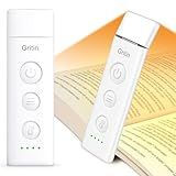 Gritin Book Light Rechargeable, Clip on LED Reading Light for Books in Bed