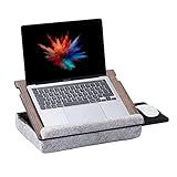Vigo Wood Lap Desk for Laptop - Laptop Tray with Cushion, Portable Lap Desk for Lap, Adjustable Lapdesk, Couch Lap top Table for Work, Ergonomic Lap top Stand for Bed