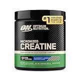 Optimum Nutrition Creatine, Micronized Creatine Monohydrate Powder, Supports Strength & Recovery, Banned Substance Tested, Blueberry Lemonade Flavor, 5g per serving, 60 Servings