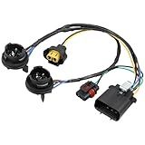 RED WOLF 645-745 Headlight Wiring Harness Socket Fit for 2007-2014 Chevy Silverado GMC Sierra 1500 2500 3500HD, Replace OEM 645745 15841609 25962806 Headlamp LED Bulb Plug Retrofit Adapter