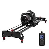 GVM Motorized Camera Slider, 31" Carbon Fiber Dolly Rail Camera Slider with Time-Lapse Photography, Tracking Shooting and 120 Degree Panoramic Shooting for Most Cameras, with Remote Controller