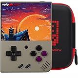 Miyoo Miyoo Mini Plus Retro Gaming Console with Portable Case, Handheld Game Console with 3000mAh Battery 3.5'' IPS Screen, Compatible with a Large Variety of Classic Games. Support WiFi & RTC, Gray