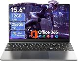 AKCHART 15.6'' AI Laptop with Office 365 12GB RAM 256GB SSD Win 11 Laptops