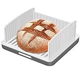 Upgrade Widen Bread Slicer for Sourdough rounds, 13″ Adjustable Large Capacity Wide and Thicknesses, Foldable and Compact Cutting Guide with Crumb Tray, Suitability for Homemade sourdough Bread