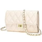Small Quilted Crossbody Bags for Women Trendy Ladies Shoulder Bag Satchel HandBag Mini Purse Women,Beige