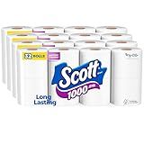 Scott 1000 Toilet Paper, 32 Rolls, Septic-Safe, 1-Ply Toilet Tissue
