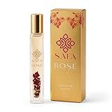 SAFA Rosé Organic Rose Oil Perfume Roller | Bulgarian Damask & Indian Rose Petals | 10 mL Long Lasting Perfume Oil for Women & Men | Non-Toxic, Alcohol-Free & Travel Friendly