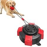 TENGDEE Upgraded Strong Suction Cup Dog Toy for Aggressive Chewers, 2.68" Bite Resistant Interactive Tug of War Dog Toy, Durable Rope Chew Ball for Medium Large Dogs, Anxiety Relief & Energy Release