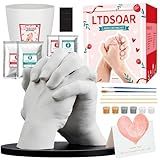 LTDSOAR Hand Casting Kit, Couples with Practice Kit, Hand Mold Kit for Adults & Kids, Romantic Anniversary Wedding Birthday for Her or Him,Boyfriend Girlfriend Unique Christmas Stocking Stuffers Gift