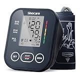 Sinocare Blood Pressure Monitor, Upper Arm BP Machine for Home, Adjustable Cuff 8.6"-16.5", One-Button Operation, Dual User Mode, Posture Detection & Irregular Heartbeat Alert, Black