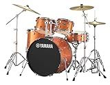 Yamaha Rydeen 5-Piece Drum Set With 22" Bass Drum, Floor Tom, 2 Toms With Ball Clamp And Wood Snare Drum, Orange Glitter
