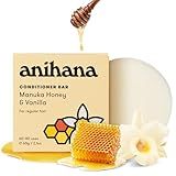 ANIHANA Manuka Honey Conditioner Bar – Solid Hair Conditioner with Vanilla, Paraben-Free, Travel Friendly, Natural Healthy Look and Shine, 2.1 oz