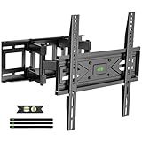 USX MOUNT Full Motion TV Wall Mount for Most 32-70 inch TVs up to 99 lbs, Wall Mount Bracket with Dual Articulating Arms, Swivel, Tilt, Max VESA 400x400mm, TV Mount Fits 12”/16” Wood Studs