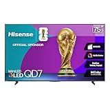 Hisense 75" QD7 Mini-LED 4K Smart Fire TV - QLED, 144Hz, HDR10+, Dolby Vision/Atmos, Game Mode Pro, Alexa Built-in (75QD7QF)