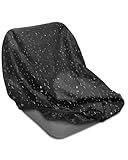PACETAP Waterproof Cover for Riding Lawn Mower Seat, Durable Universal Tractor Outdoor Seat Cover Fits Kubota, for Cub Cadet, for Kubota, for Mahindra, for Husqvarna (Black,Medium)