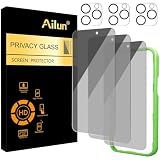 Ailun 3Pack Privacy Screen Protector for iPhone 16 Pro [6.3 inch]+3Pack Camera Lens Protector,Dynamic Island Compatible,Anti Spy Tempered Glass[9H Hardness][Not for iPhone 16/16 Plus/16 Pro Max/16e]
