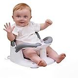 LDIIDII Baby Bath Seat for Babies 6 Months & Up Sitting Up,Infant Bath Seat with Temperature Alert+Open Backrest+on/Off Armrest,Toddler Bath seat Baby Bath Chair for Bathtub,Tub,Sink Grey