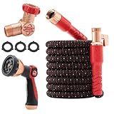 Pocket Hose Ballistic 50 FT Expandable Garden Hose w/Pocket Pivot Swivel Connector, Anti-Burst Sleeve Reinforced with Bulletproof Fiber, Lightweight, No-Kink, Compact, UV-Protected, AS SEEN ON TV