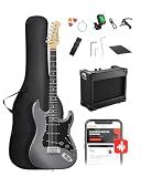 DONNER DST-80 39” Beginner Electric Guitar Kit with Amp, SSS Pickups