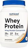 Nutricost Whey Protein Concentrate Powder (Unflavored) 2LBS, Gluten Free